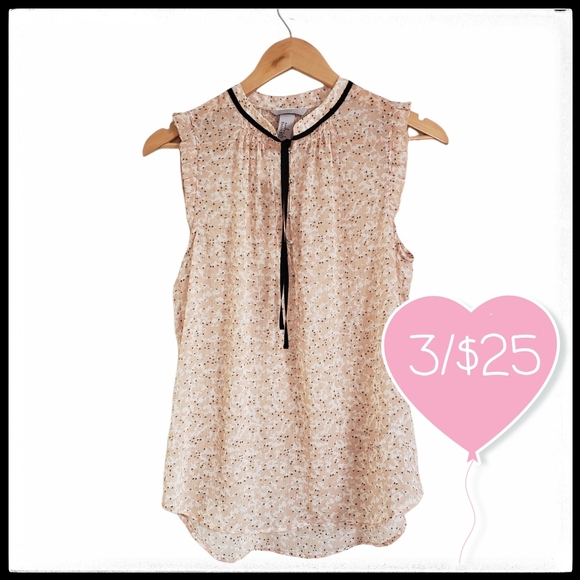 H&M Tops - ⭐3/$25⭐ H&M Sleeveless Sheer Printed Blouse NWT